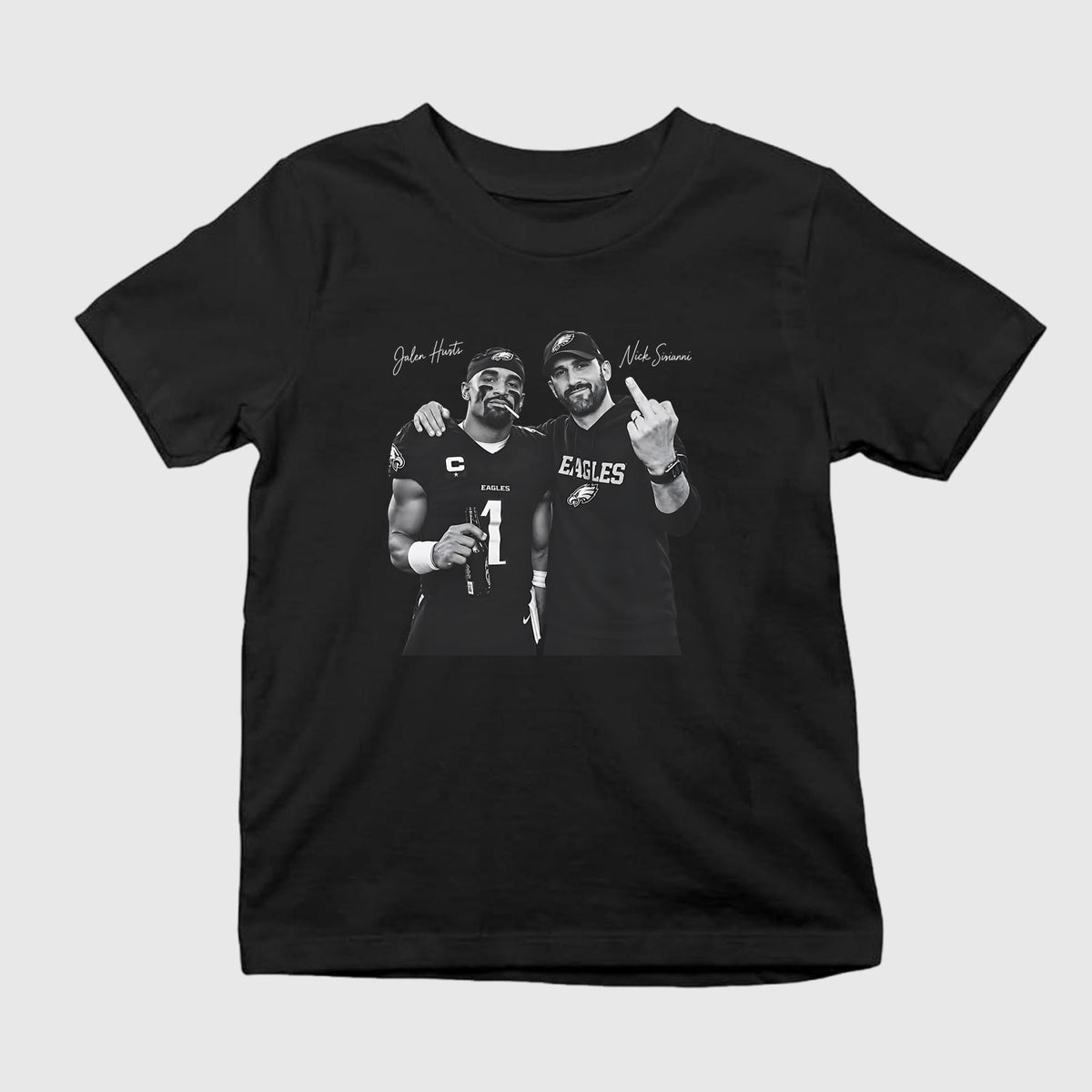 Jalen Hurts And Nick Sirianni Middle Finger Smoking Shirt