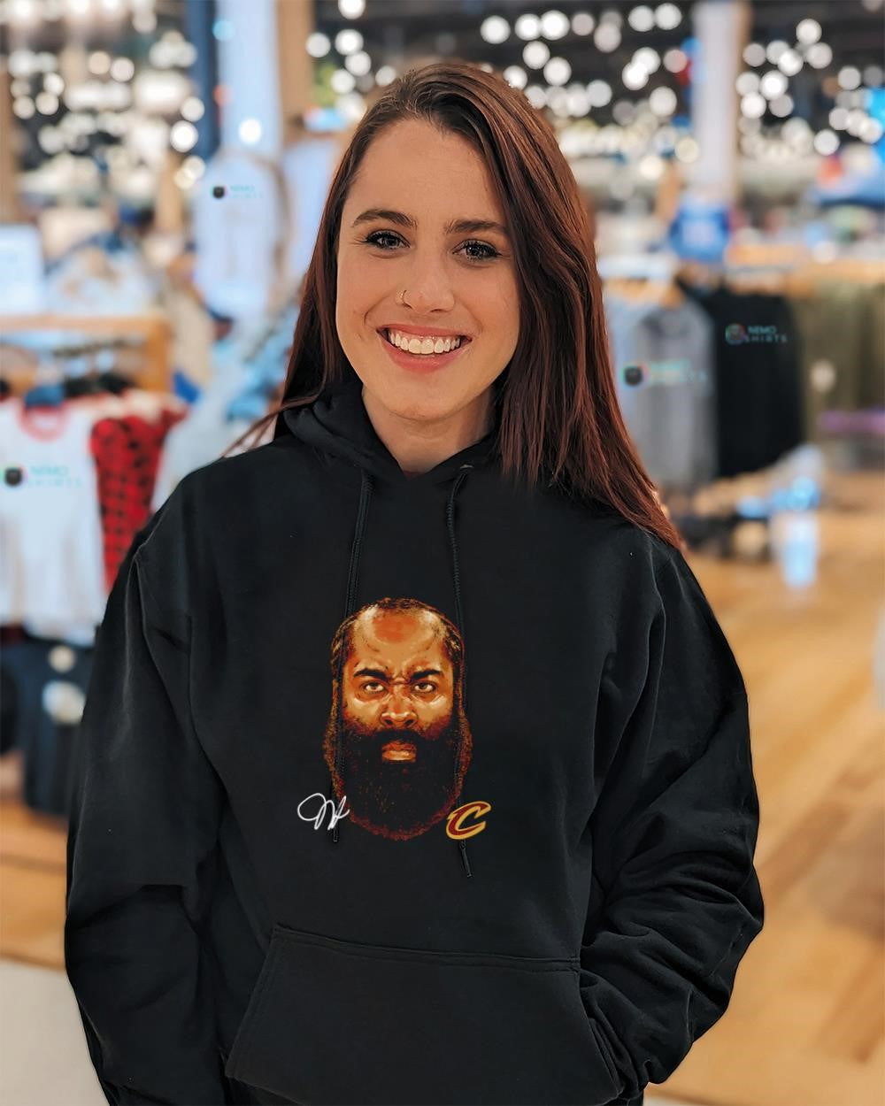 James Harden Cleveland Cavaliers Beard big head signature logo shirt