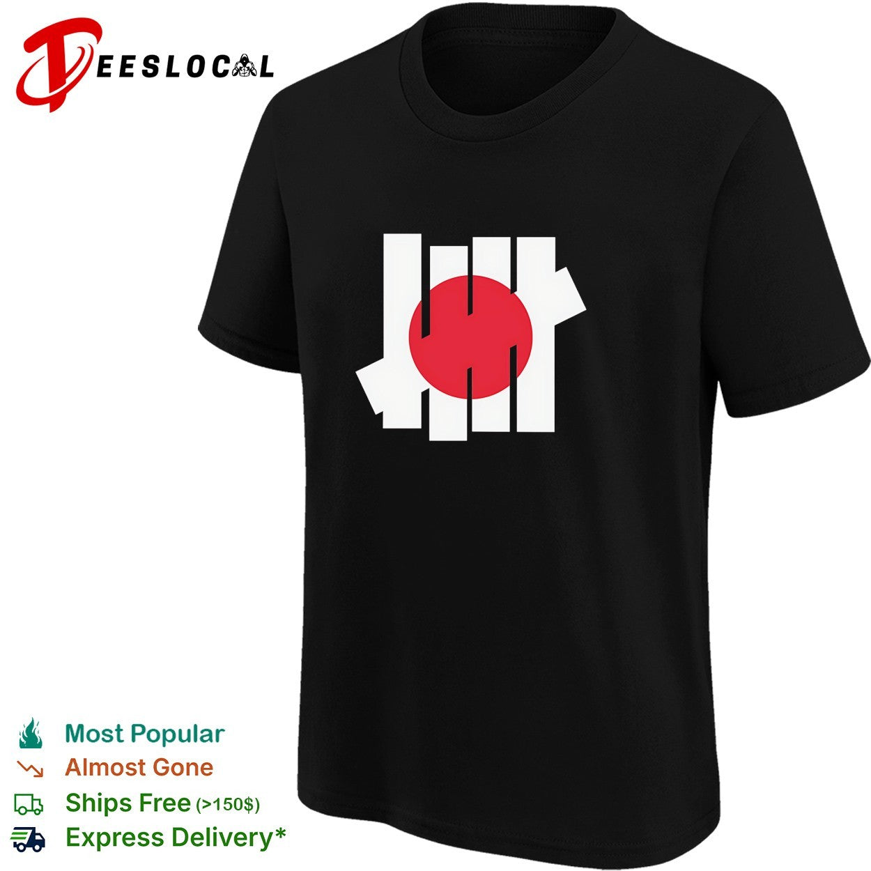 Japan flag x Undefeated logo shirt