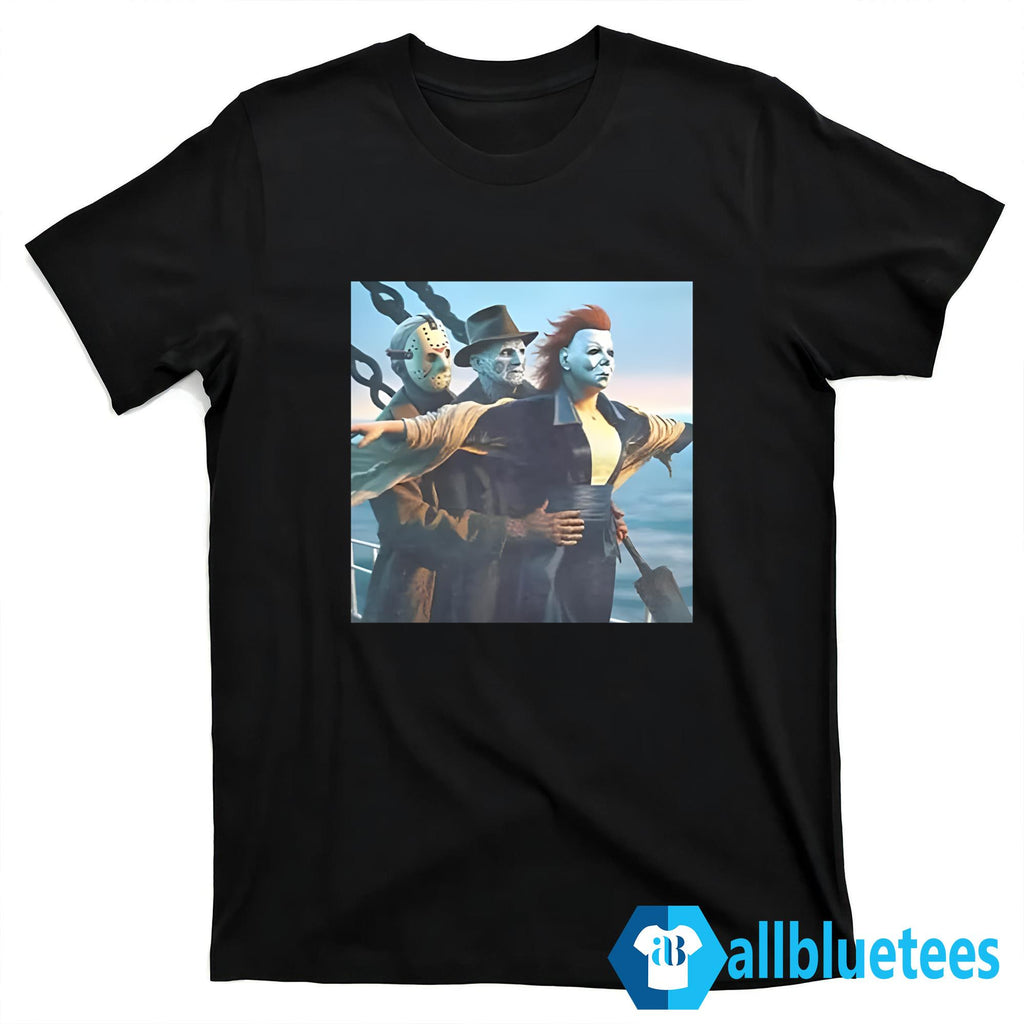 Jason Voorhees Freddy Krueger Michael Myers Titanic Halloween Shirt