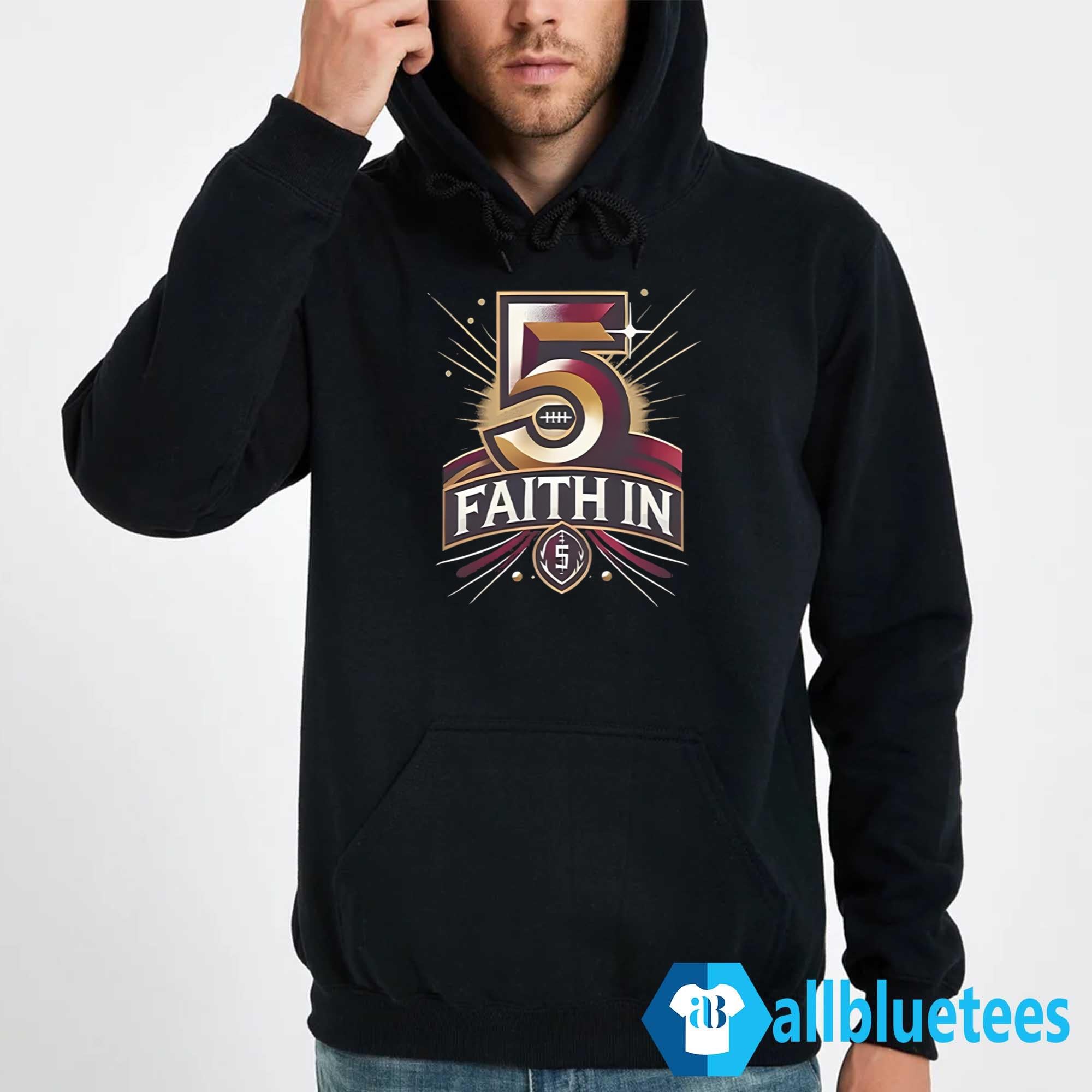 Jayden Daniels Faith In 5 Commanders Shirt