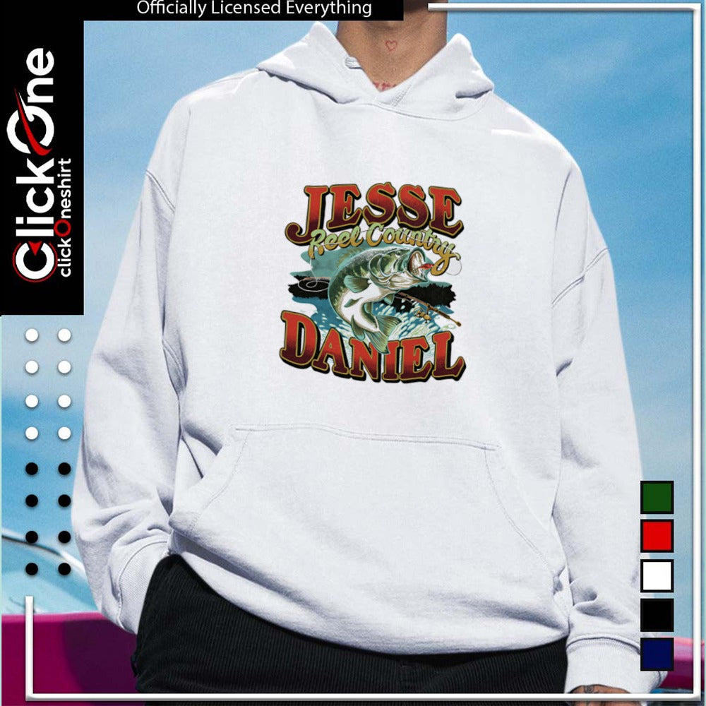 Jesse Daniel Reel Country fishing bass lake fisherman shirt