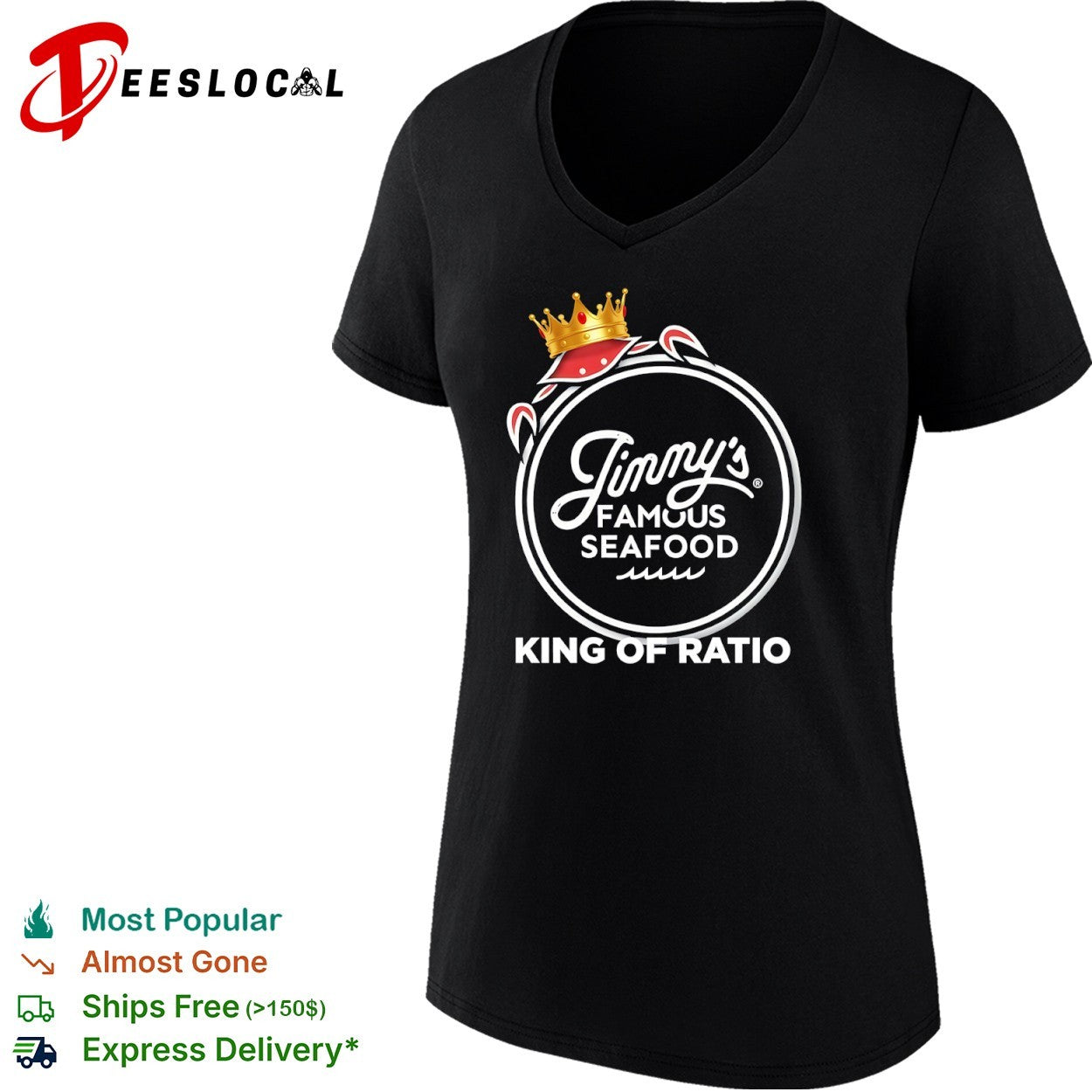 Jinny’s Famous Seafood King of Ratio Logo shirt