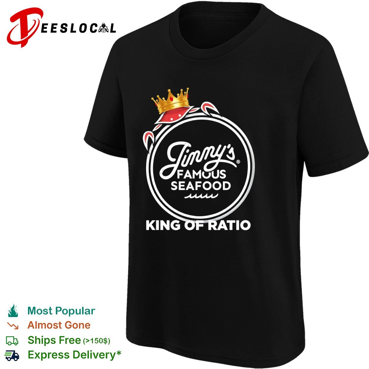 Jinny’s Famous Seafood King of Ratio Logo shirt