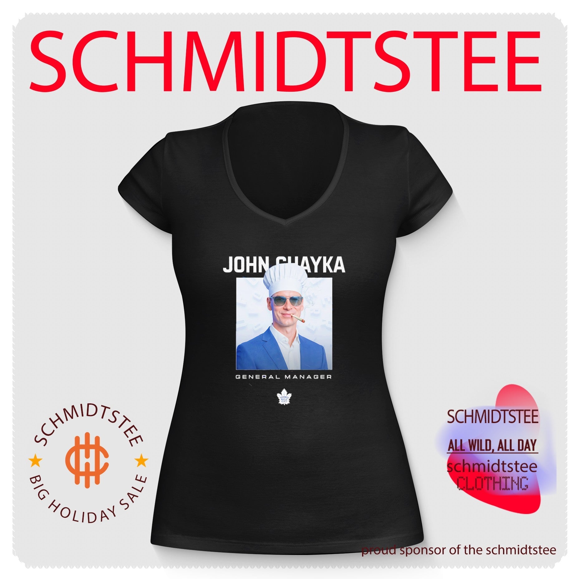 John Chayka Toronto Maple Leafs General Manager smoking shirt
