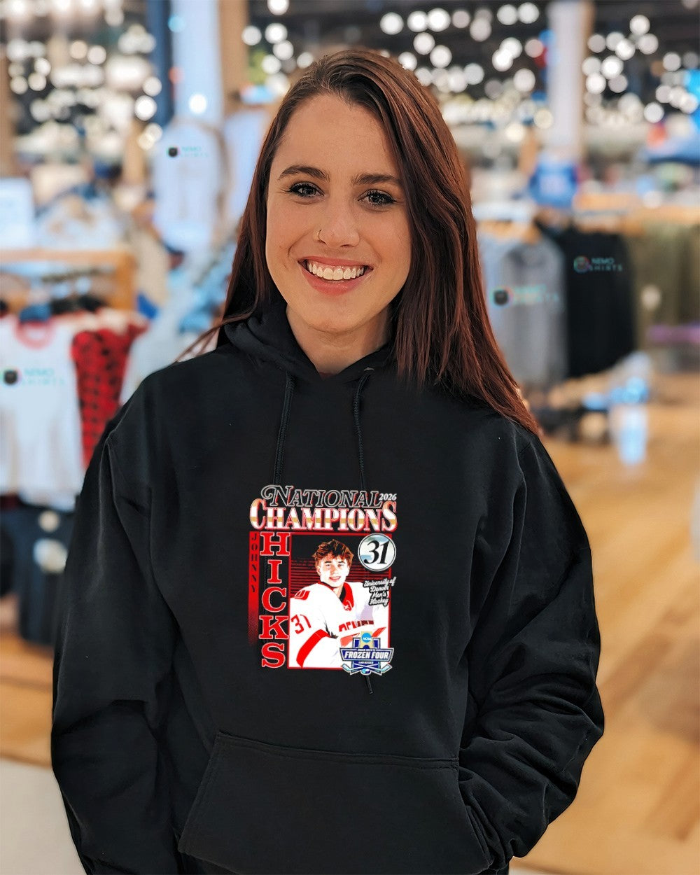 Johnny Hicks 31 Denver Pioneers 2026 National Champions Frozen Four shirt