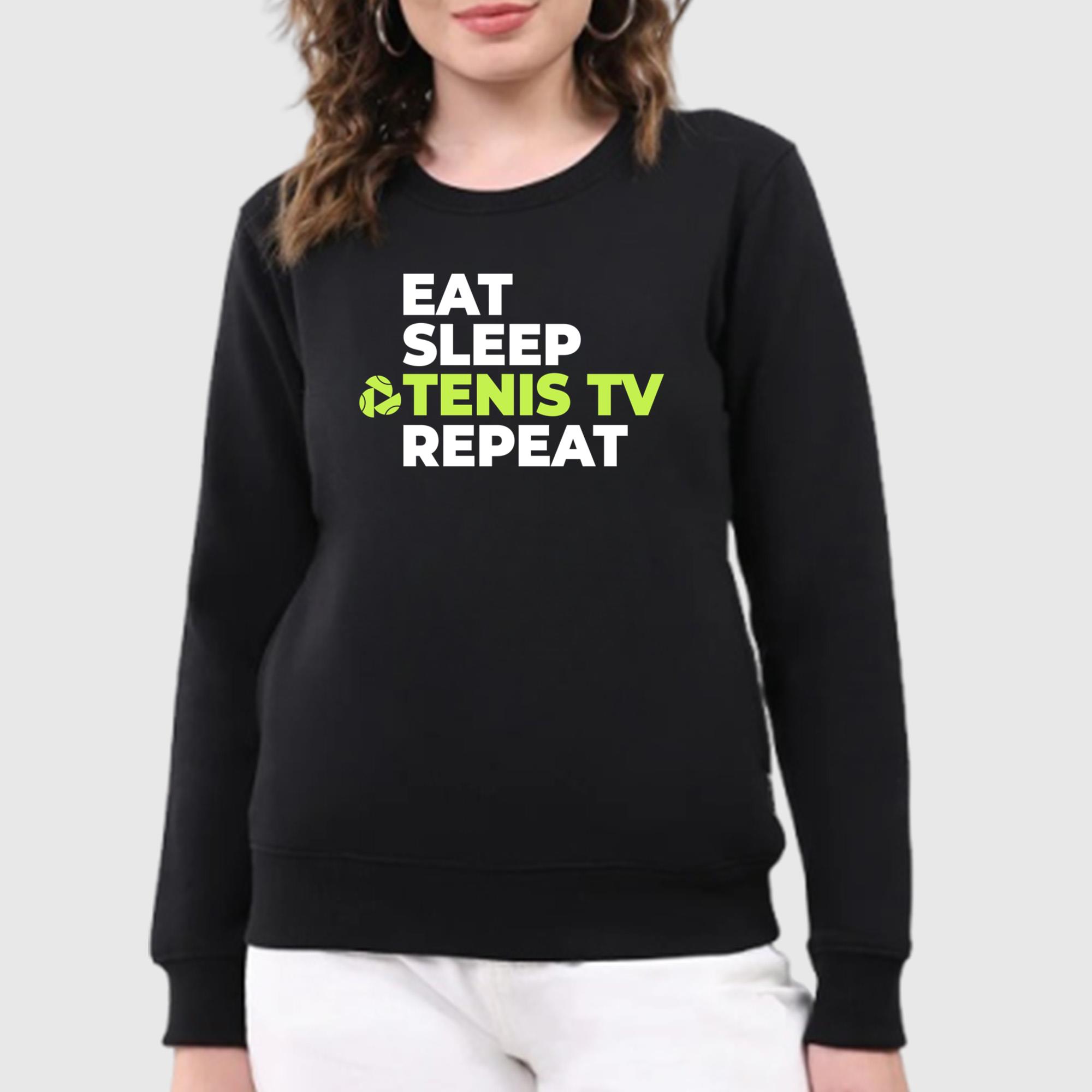 Jon Favreau Eat Sleep Tennis TV Repeat Shirt