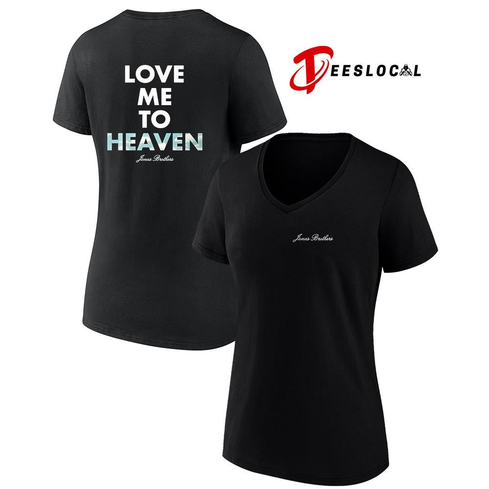 Jonas Brother love me to heaven blue sky text shirt