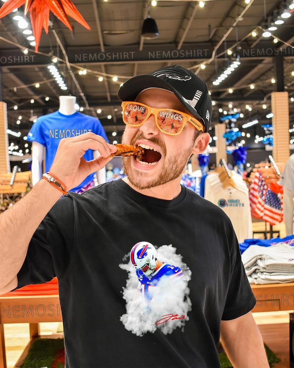 Josh Allen Buffalo Bills up in smoke signature shirt