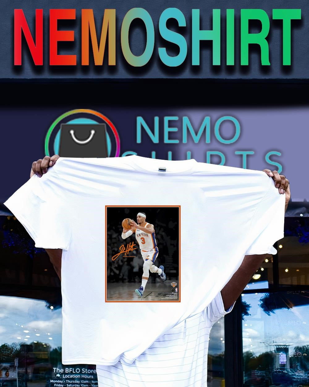 Josh Hart New York Knicks facsimile signature shirt