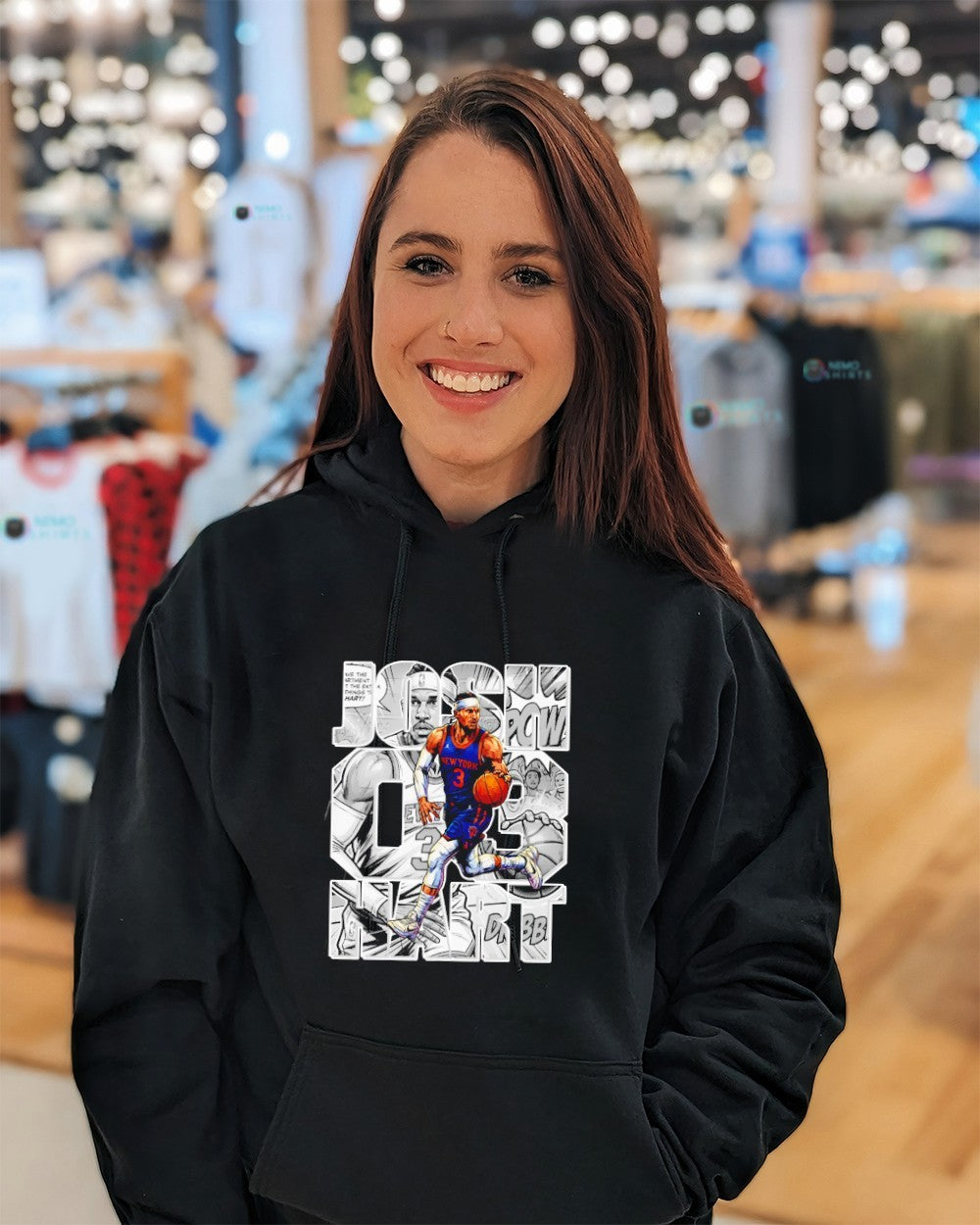 Josh Hart New York Knicks player name manga graphic shirt