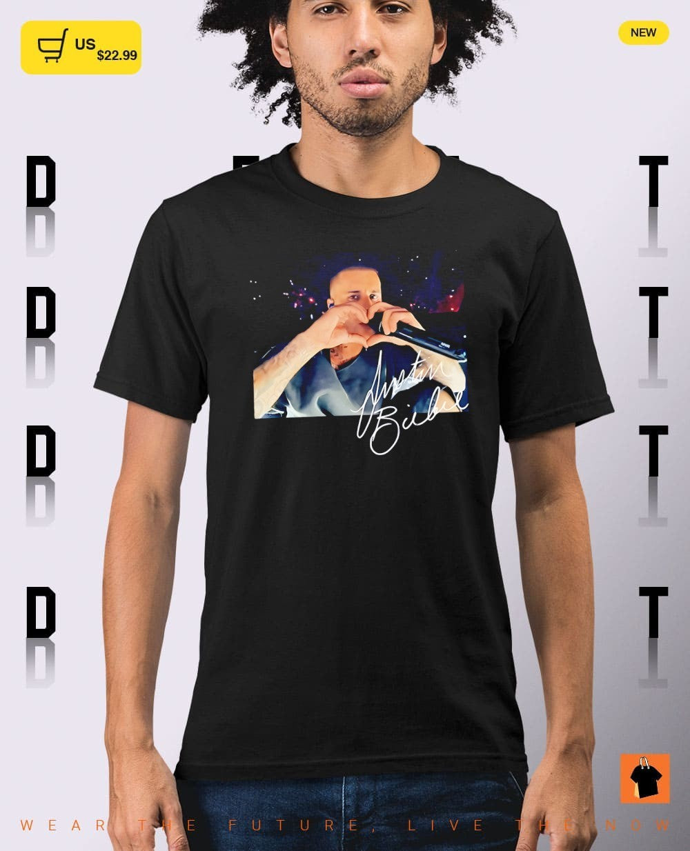 Justin Bieber Heart Swag 2026 signature photo shirt