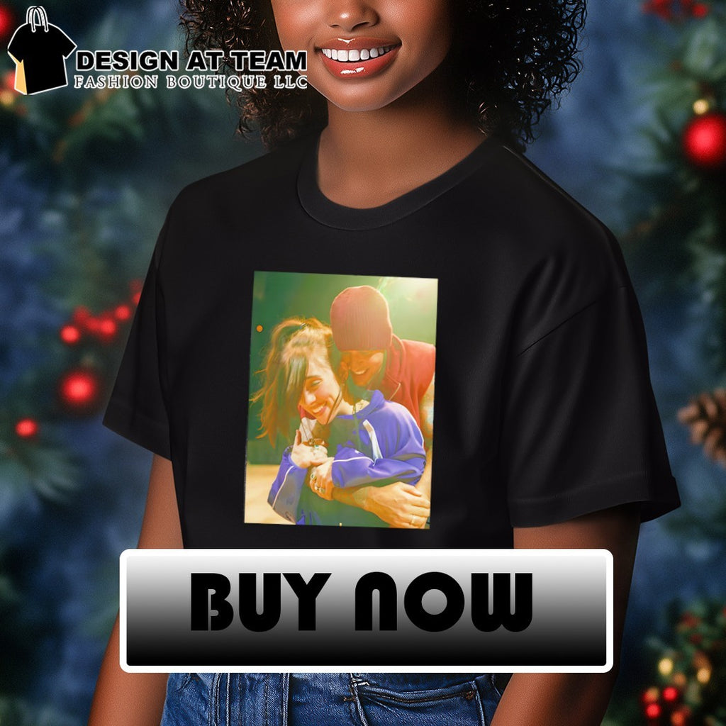 Justin Bieber hug Billie Eilish Coachella One Less Lonely Girl photo shirt