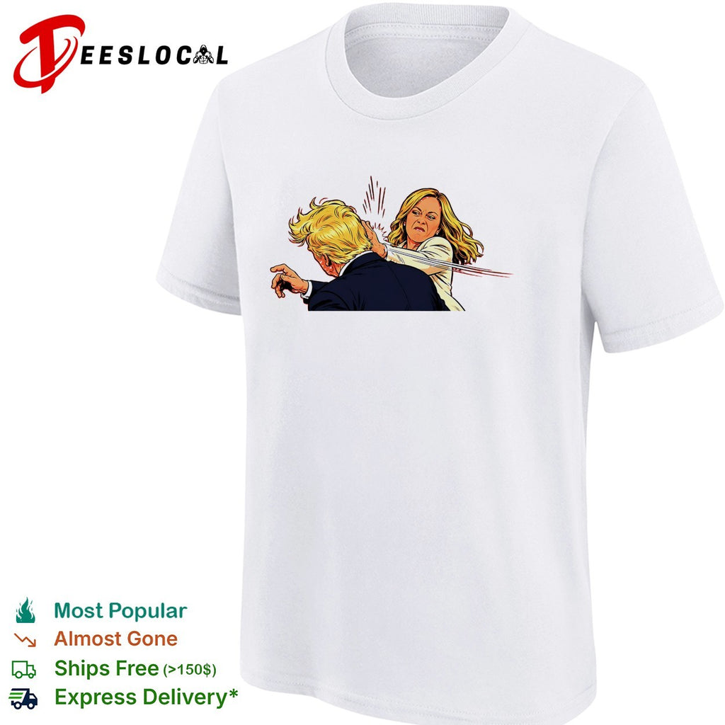 Kamala Harris slap Donald Trump funny shirt