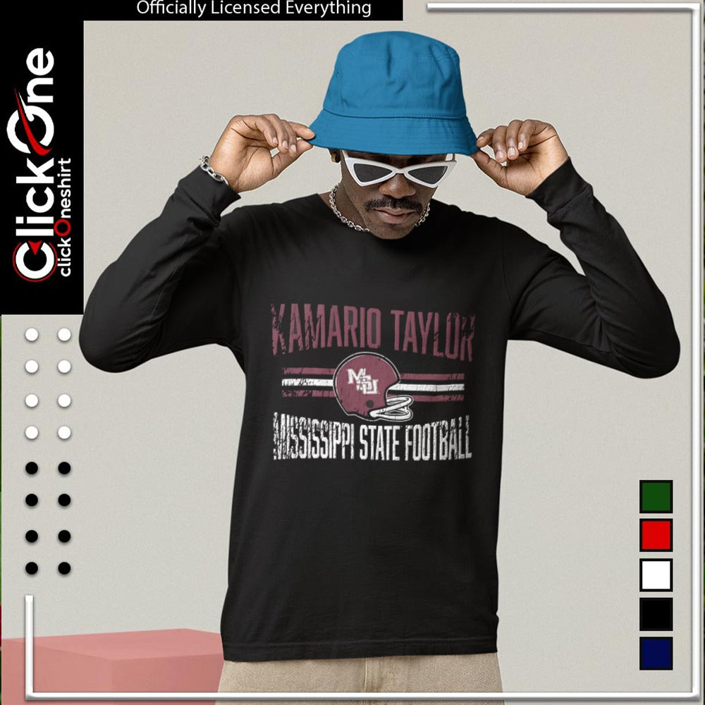 Kamario Taylor Mississippi State Bulldogs football helmet shirt