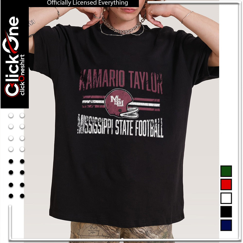 Kamario Taylor Mississippi State Bulldogs football helmet shirt