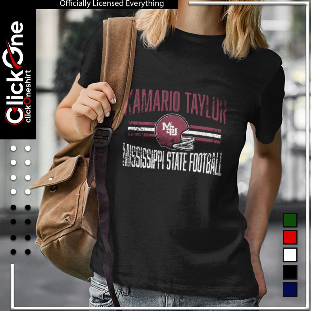 Kamario Taylor Mississippi State Bulldogs football helmet shirt