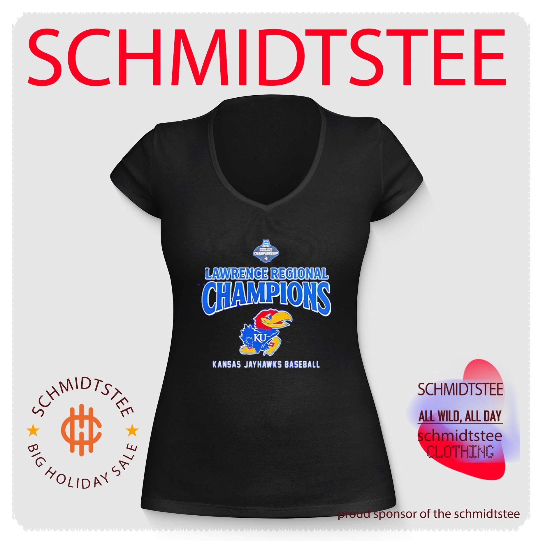 Kansas Baseball Lawrence Regional Champions 2026 shirt