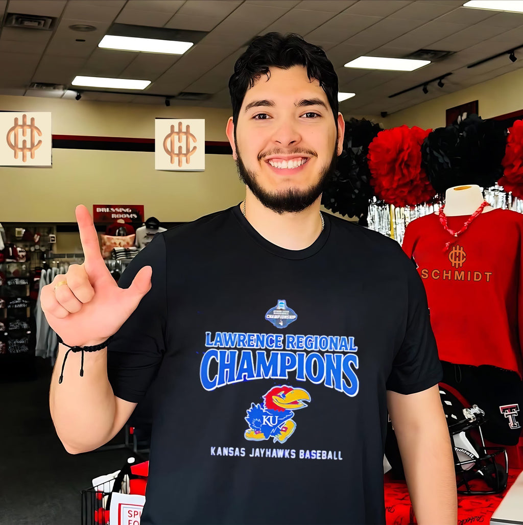 Kansas Baseball Lawrence Regional Champions 2026 shirt