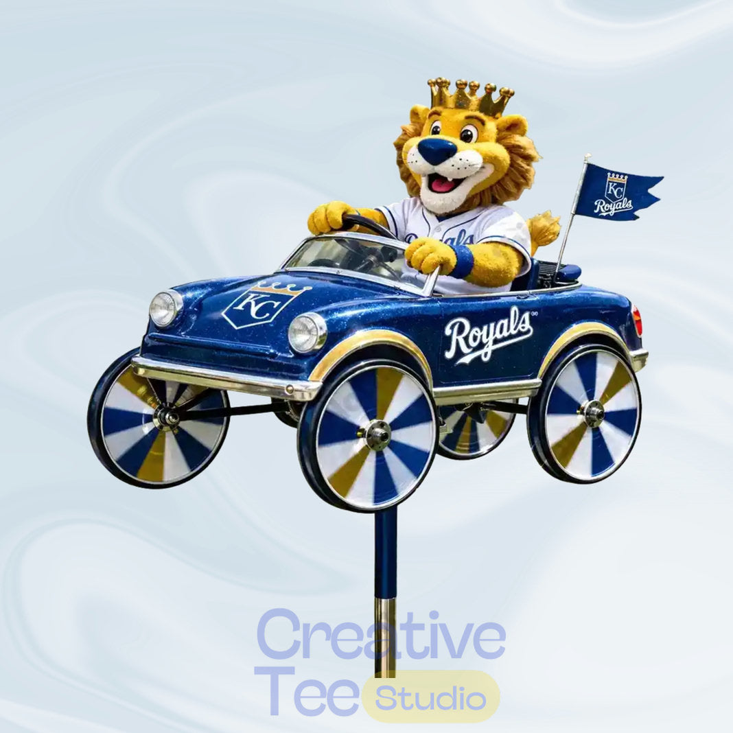 Kansas City Royals Sluggerrr Mascot Garden Wind Spinner