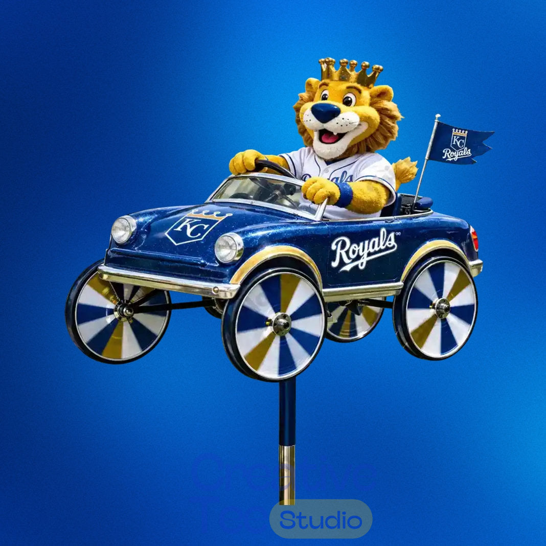 Kansas City Royals Sluggerrr Mascot Garden Wind Spinner
