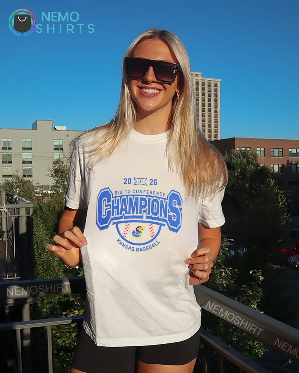 Kansas Jayhawks 2026 Big 12 conference baseball tournament champions shirt
