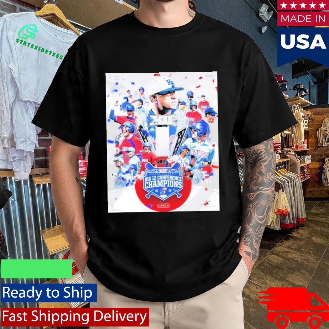 Kansas Jayhawks Baseball 2026 Big 12 Conference Champions T-Shirt