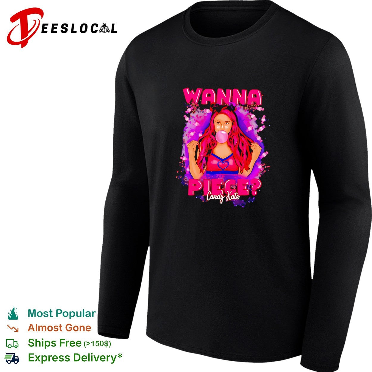 Kate wanna piece wrestling bubblegum shirt