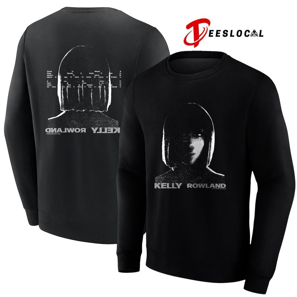 Kelly Rowland US Tour portrait silhoutte flipped graphic shirt