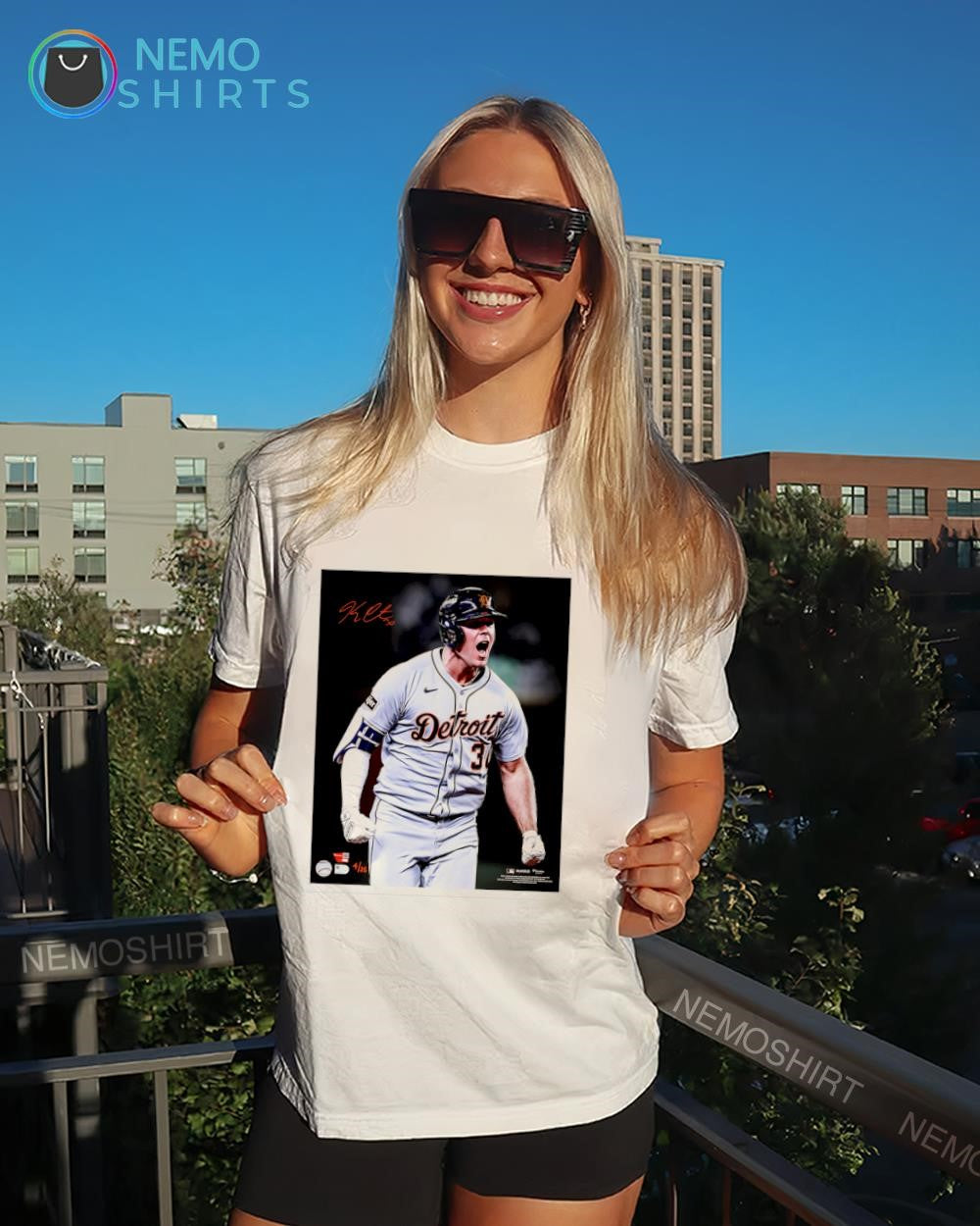Kerry Carpenter Detroit Tigers player spotlight photograph signature shirt