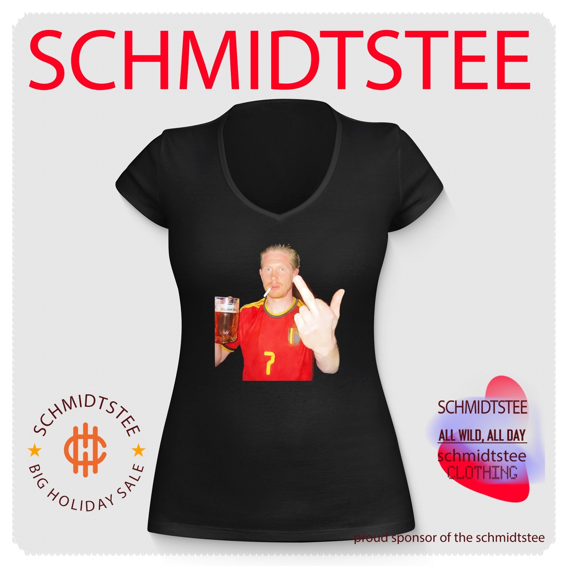 Kevin De Bruyne Belgium National Team Beer and Middle Finger shirt
