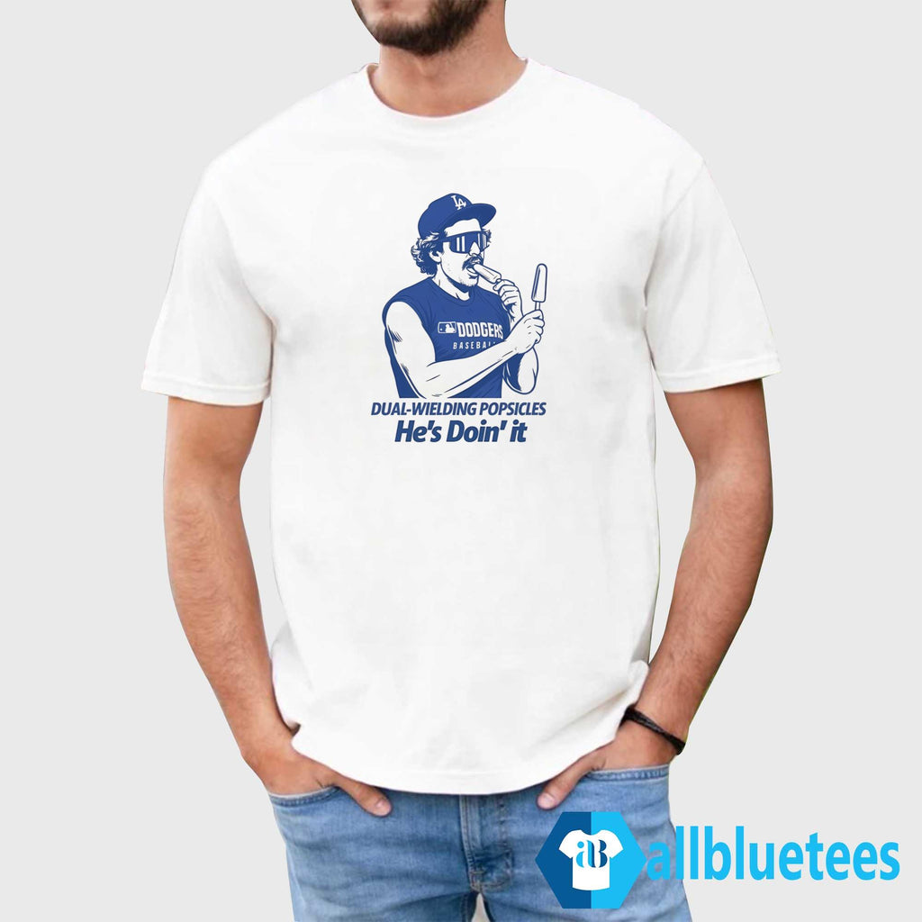 Kiké Hernandez Dual Wielding Popsicles He’s Doin’ It Shirt