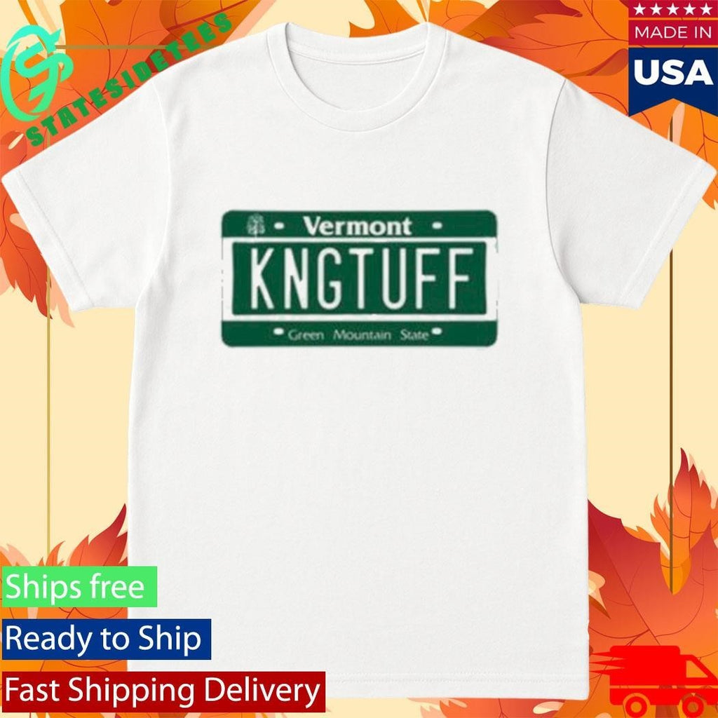 King Tuff Vt License Plate T-Shirt
