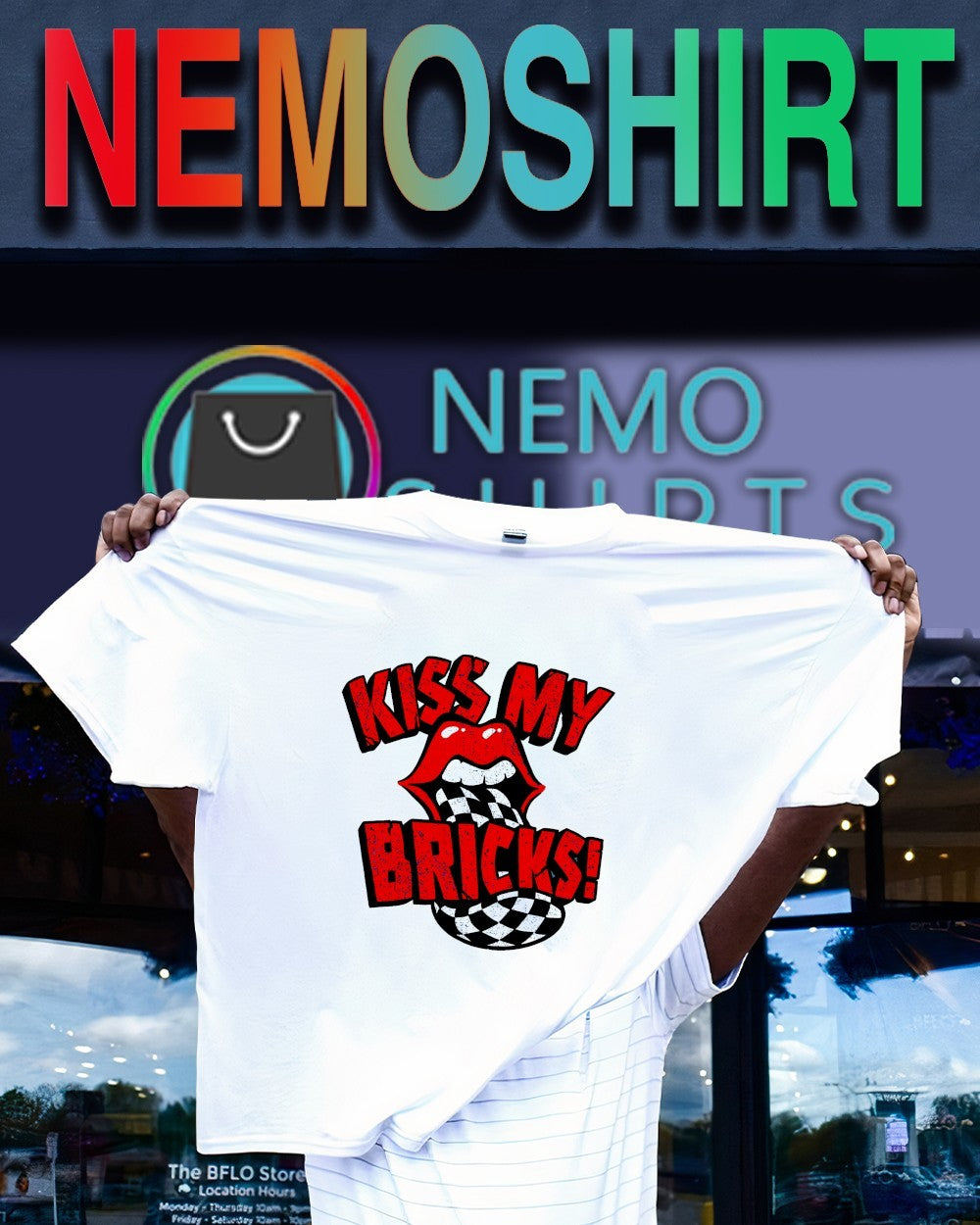 Kiss my bricks Indianapolis Motor Speedway shirt