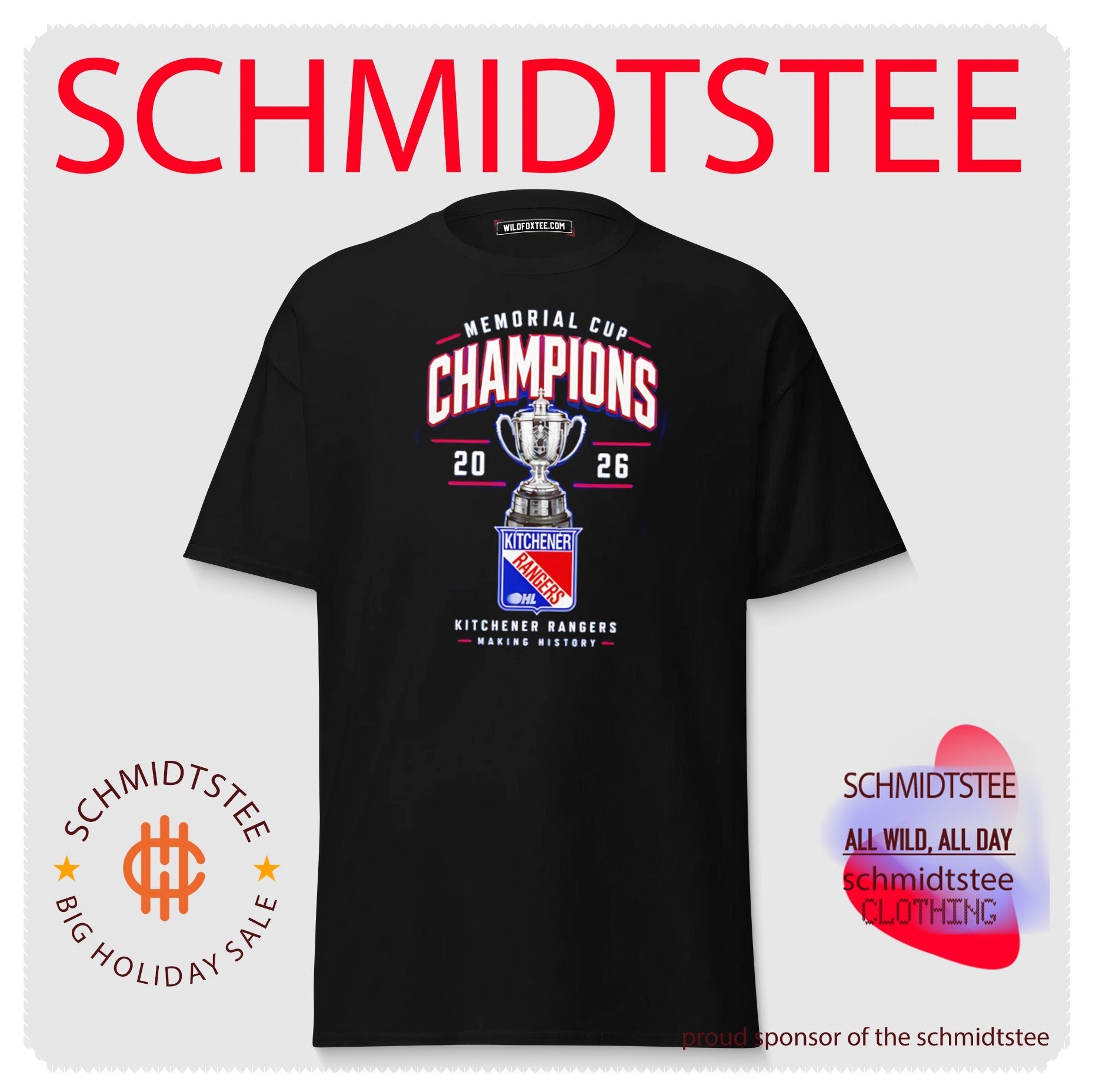 Kitchener Rangers Memorial Cup Champions 2025-26 trophy shirt