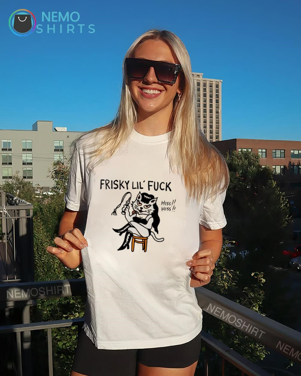 Kitty cowcat frisky lil’ fuck hiss hiss shirt