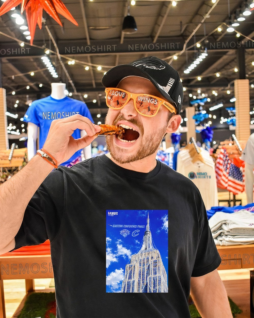Knicks vs Cleveland Eastern Conference Finals Empire State building shirt