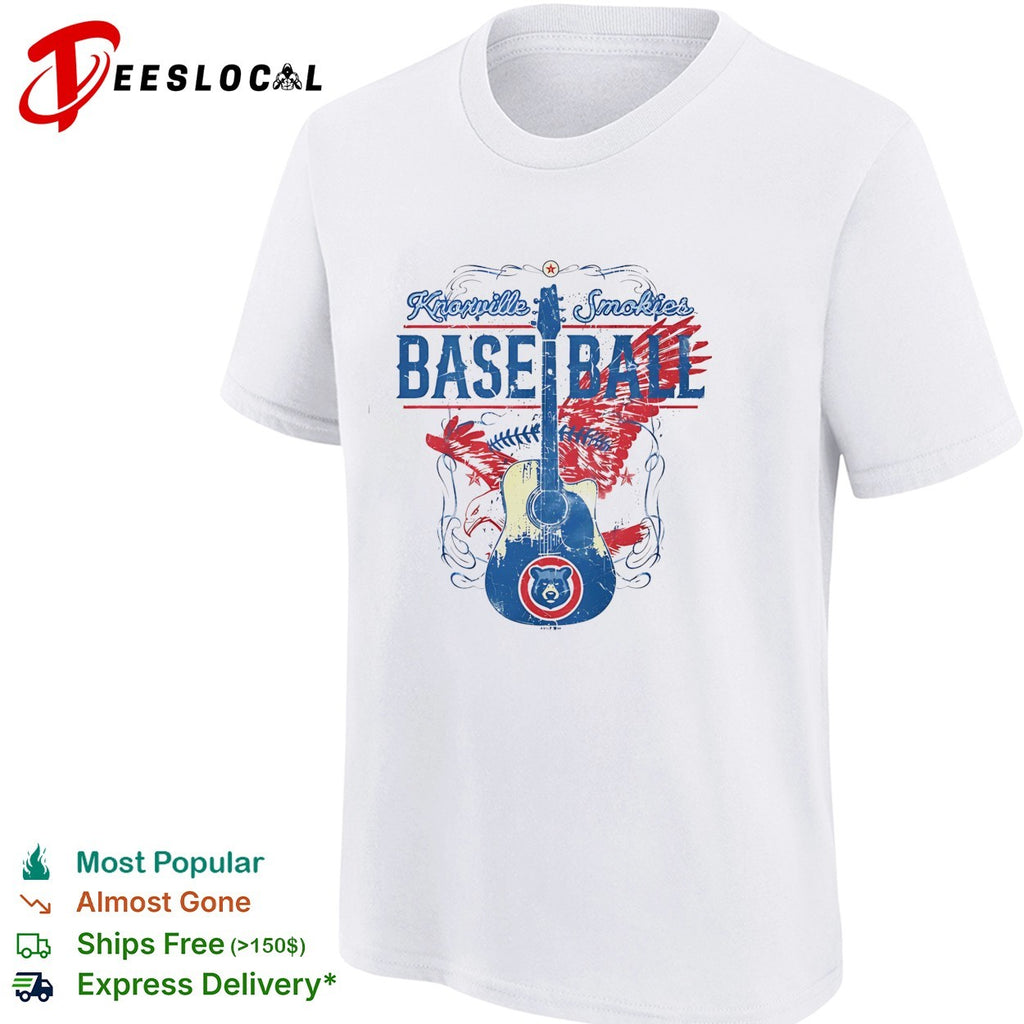 Knoxville Smokies baseball guitar shirt