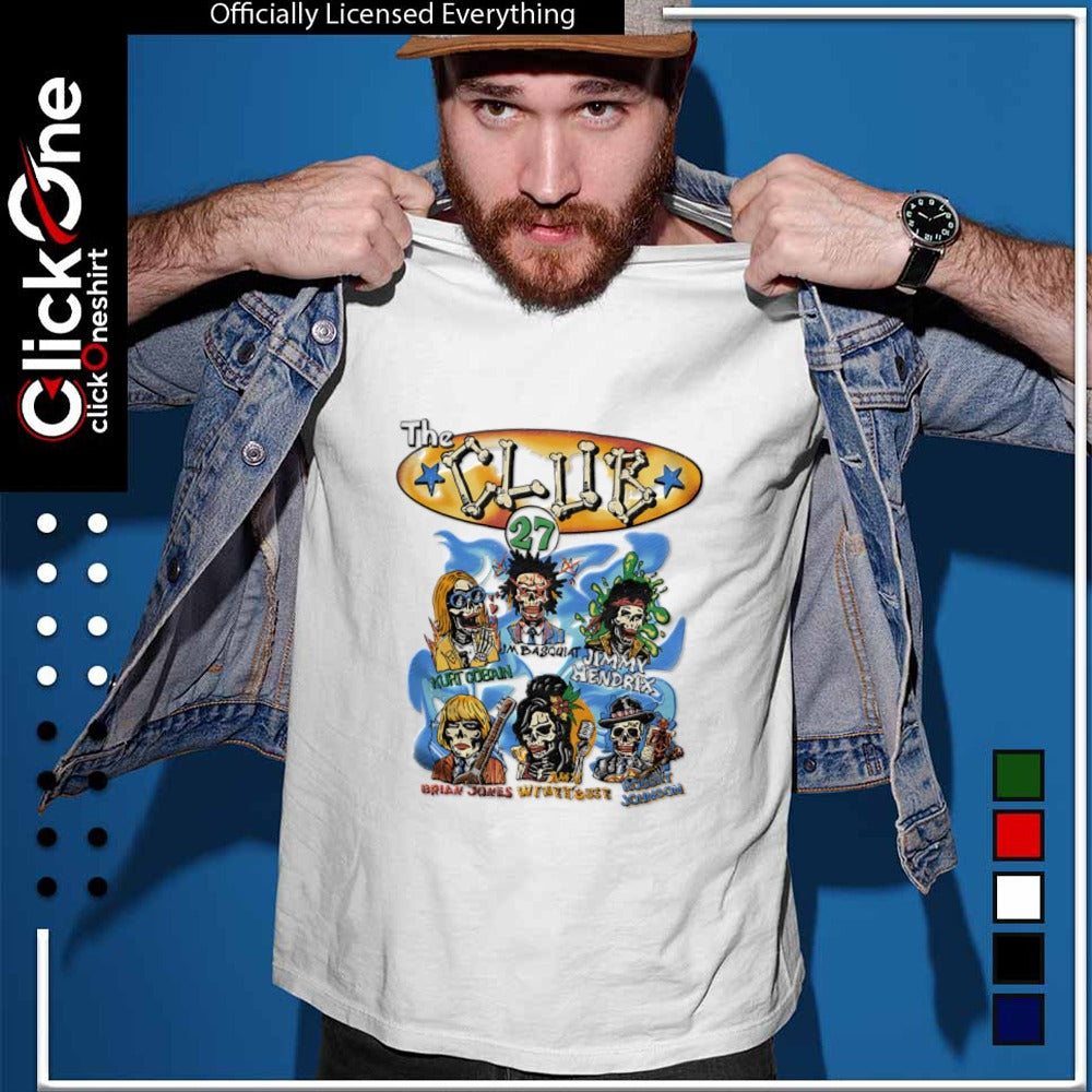 Kurt Cobain Basquiat Jimmy Hendrix Brian Jones Amy Winehouse Robert Johnson shirt