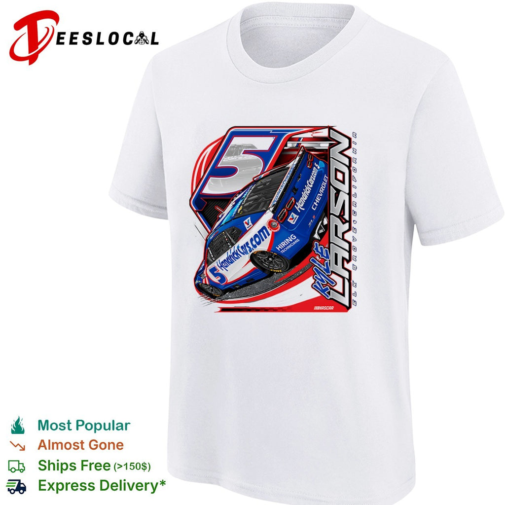 Kyle Larson Elk Grove California race car 5 HendrickCars com Chevrolet NASCAR shirt