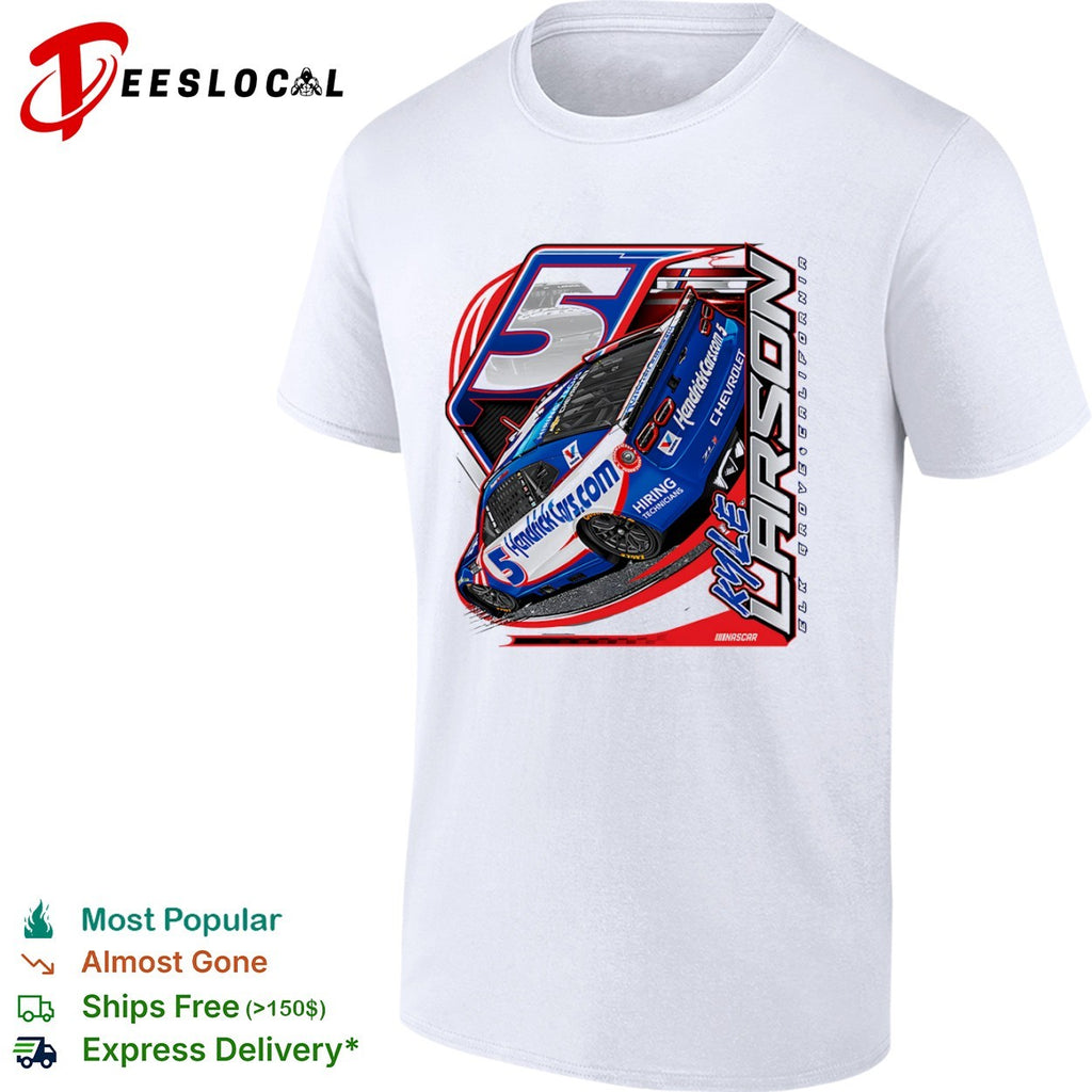 Kyle Larson Elk Grove California race car 5 HendrickCars com Chevrolet NASCAR shirt