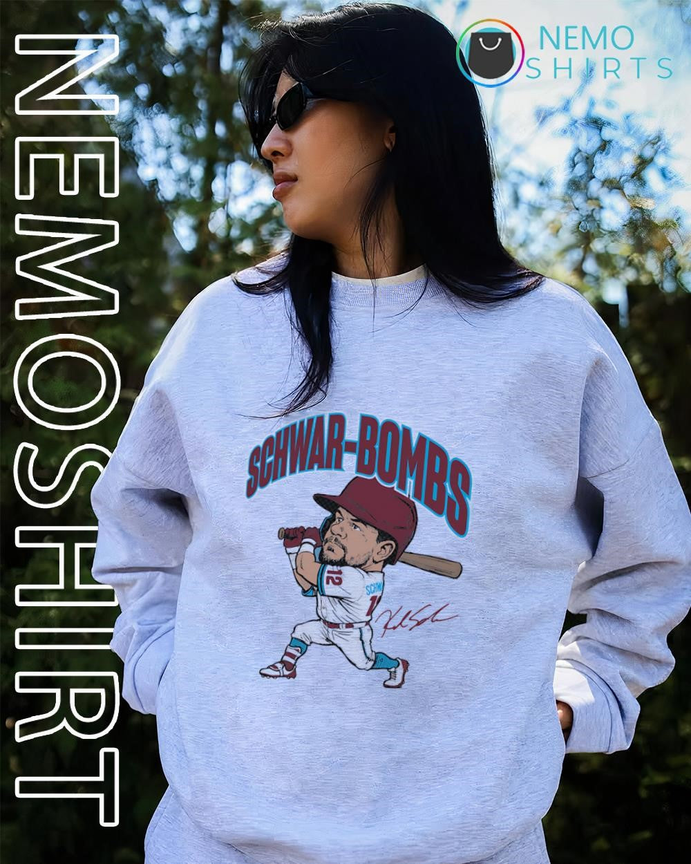 Kyle Schwarber Schwar-Bombs Philadelphia Phillies player signature shirt