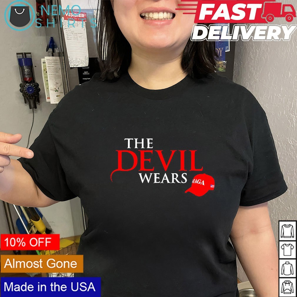 The devils wears Maga hat shirt
