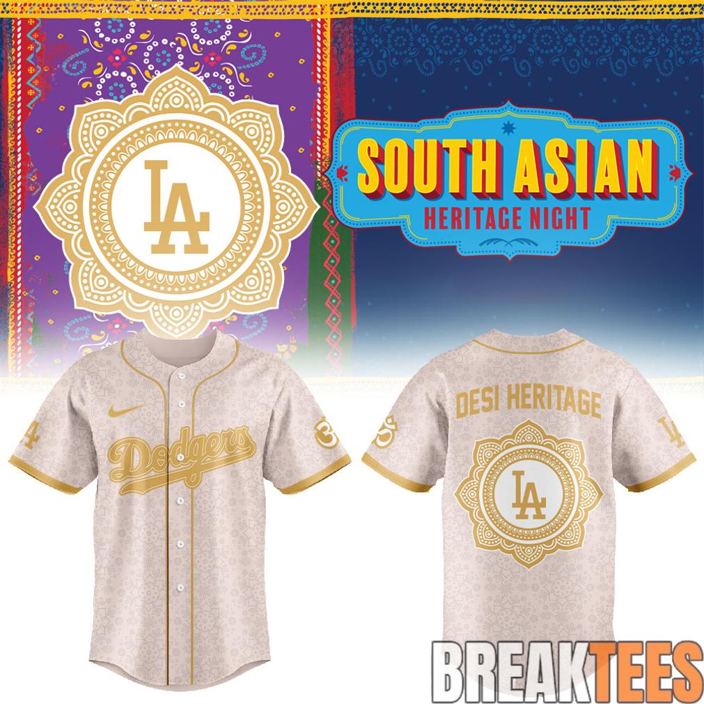 LA Dodgers Desi Heritage Night 2026 Baseball Jersey