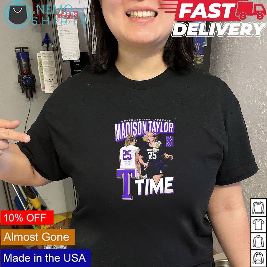T time Madison Taylor Northwestern Wildcats women’s lacrosse player shirt