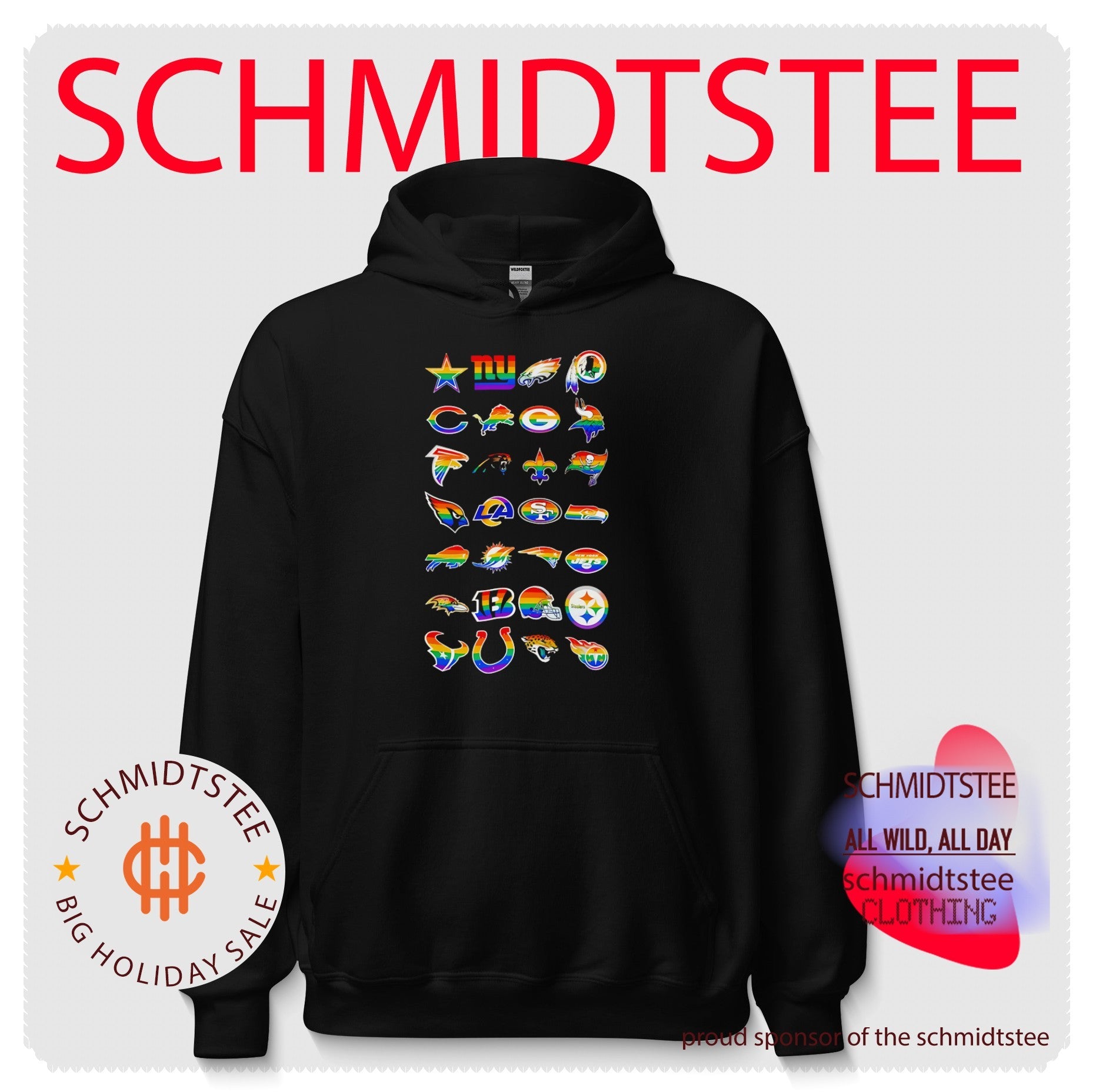 LGBTQ NFL teams logos Pride Month 2026 shirt