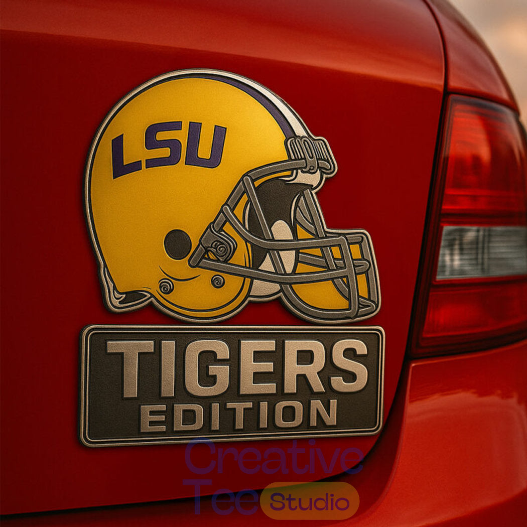 LSU Tigers Custom Car Name Badge