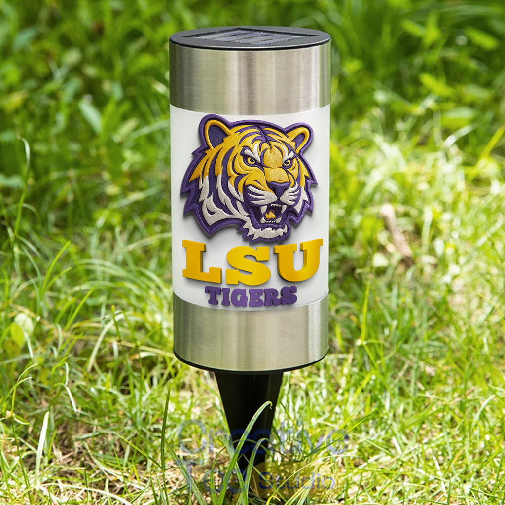 LSU Tigers Waterproof Solar Garden Light