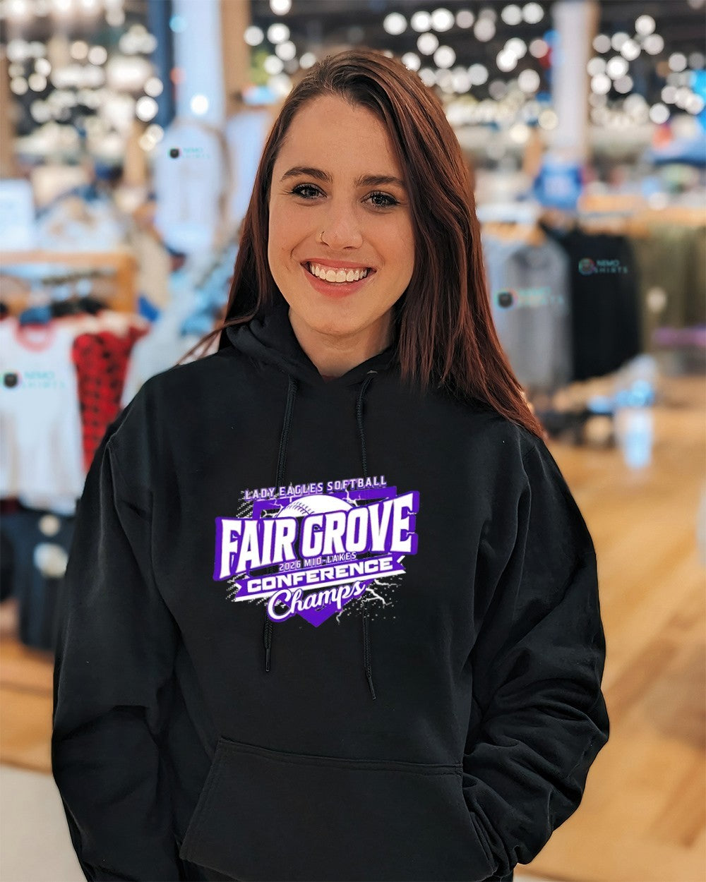 Lady Eagles Softball Fair Grove 2026 Mid-Lakes Conference Champs shirt