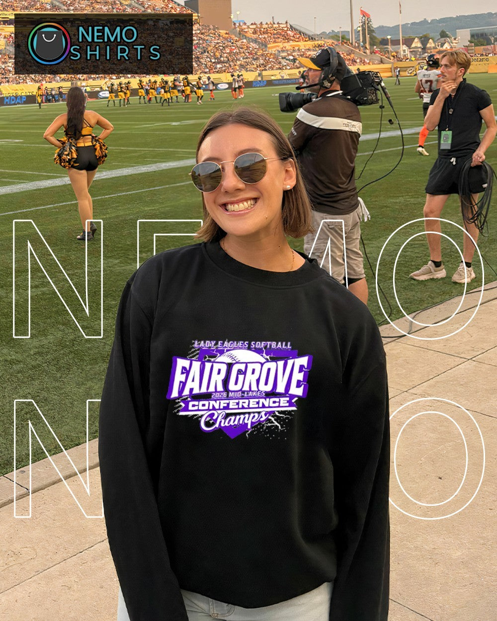 Lady Eagles Softball Fair Grove 2026 Mid-Lakes Conference Champs shirt